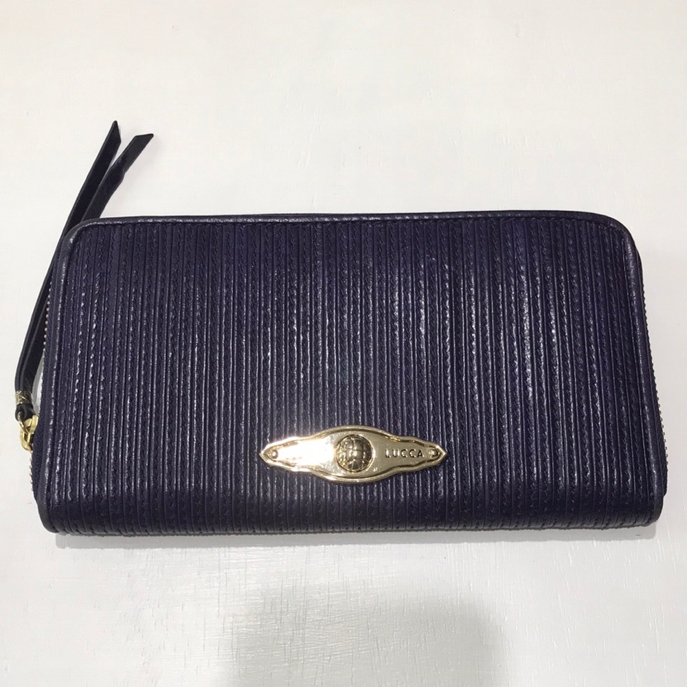 ELLIOTT LUCCA Purple Leather Wallet